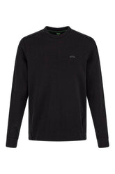 Hugo Boss Elegant Black Cotton Round Neck Sweatshirt -   -  Hugo Boss.